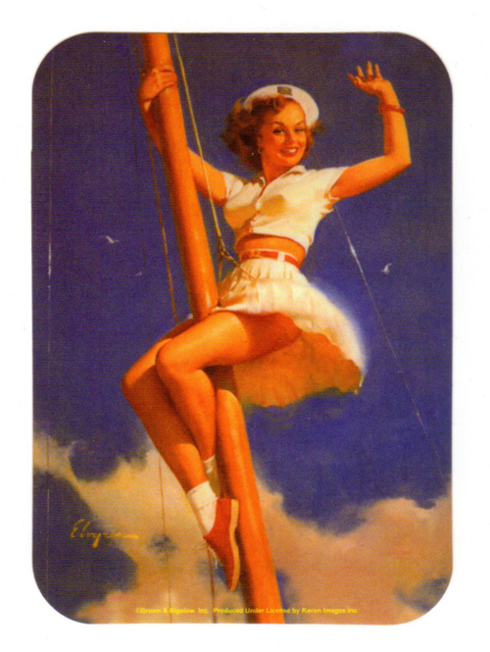GIL ELVGREN 1950'S VINTAGE SEXY GIRL MODEL ART CHEESECAKE GLOSSY DECAL STICKER